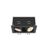 Spot encastré KADUX double 3000&nbsp;K 38° IP&nbsp;20 carré noir - SLV - 1007559