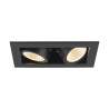 Spot encastré KADUX double 3000&nbsp;K 38° IP&nbsp;20 carré noir - SLV - 1007559