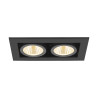Spot encastré KADUX double 3000&nbsp;K 38° IP&nbsp;20 carré noir - SLV - 1007559