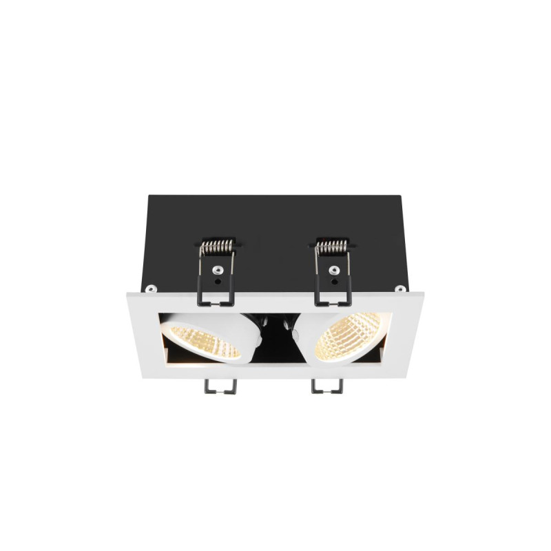 Spot encastré KADUX double 3000&nbsp;K 38° IP&nbsp;20 carré blanc - SLV - 1007560