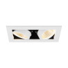 Spot encastré KADUX double 3000&nbsp;K 38° IP&nbsp;20 carré blanc - SLV - 1007560