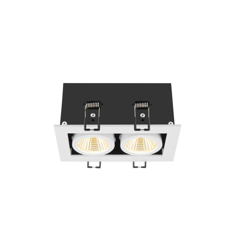 Spot encastré KADUX double 3000&nbsp;K 38° IP&nbsp;20 carré blanc - SLV - 1007560
