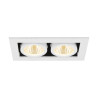 Spot encastré KADUX double 3000&nbsp;K 38° IP&nbsp;20 carré blanc - SLV - 1007560
