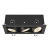Spot encastré KADUX triple 3000&nbsp;K 38° IP&nbsp;20 carré noir - SLV - 1007567