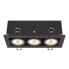 Spot encastré KADUX triple 3000&nbsp;K 38° IP&nbsp;20 carré noir - SLV - 1007567
