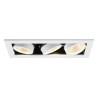 Spot encastré KADUX triple 3000&nbsp;K 38° IP&nbsp;20 carré blanc - SLV - 1007568