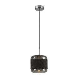 Suspension PANTILO ROPE 20 250&nbsp;cm E27 15W gris/argent - SLV - 1007588