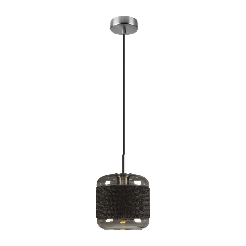 Suspension PANTILO ROPE 20 250&nbsp;cm E27 15W gris/argent - SLV - 1007588