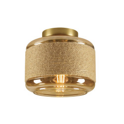 PANTILO ROPE 19 Plafonnier et applique saillie cylindrique 15W orange/or - SLV - 1007592