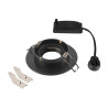 Spot encastré NEW TRIA® 75 XL int rond orientable noir GU10 10W IP20 - SLV - 1007625
