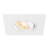 Spot encastré NEW TRIA® 75 XL int carré orientable blanc GU10 10W IP20 - SLV - 1007627