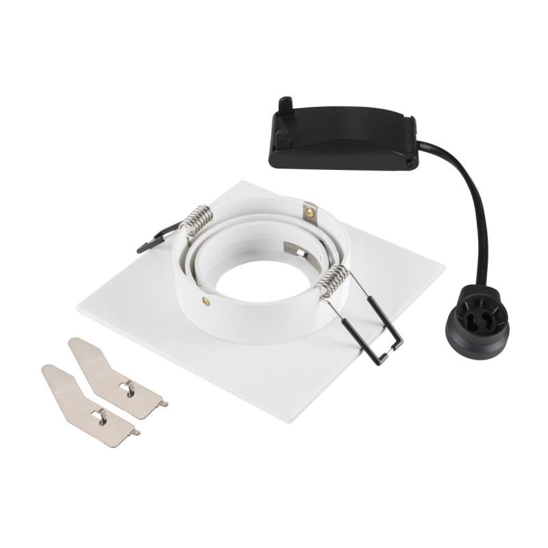 Spot encastré NEW TRIA® 75 XL int carré orientable blanc GU10 10W IP20 - SLV - 1007627