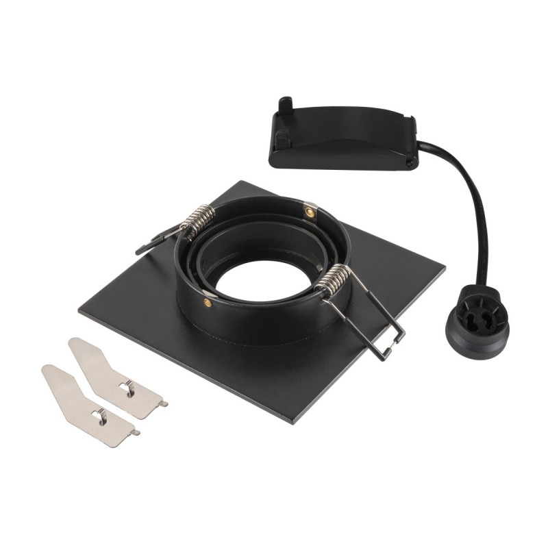 Spot encastré NEW TRIA® 75 XL int carré orientable noir GU10 10W IP20 - SLV - 1007628