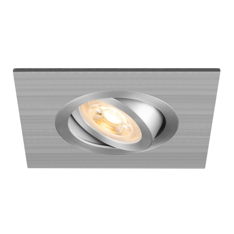 Spot encastré NEW TRIA® 75 XL int carré alu GU10 10W IP20 - SLV - 1007629