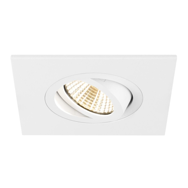 Collerette spot encastré NEW TRIA® 75 XL int carré orientable blanc - SLV - 1007634
