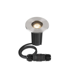 Encastré de sol DASAR® S rond 4W 3000&nbsp;K 24° IP67 cylindrique gris - SLV - 1007680
