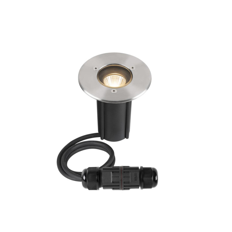 Encastré de sol DASAR® S rond 4W 3000&nbsp;K 24° IP67 cylindrique gris - SLV - 1007680