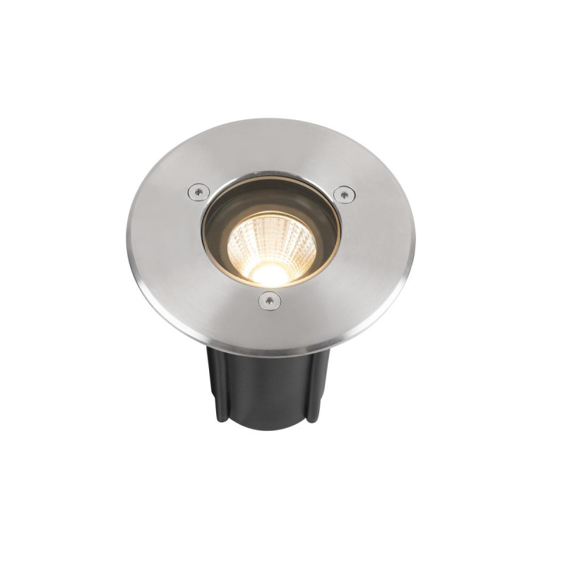 Encastré de sol DASAR® S rond 4W 3000&nbsp;K 24° IP67 cylindrique gris - SLV - 1007680