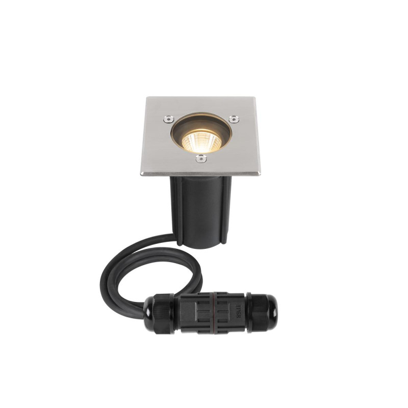 Encastré de sol DASAR® S carré 4W 3000K 24° IP67 cylindrique gris - SLV - 1007681