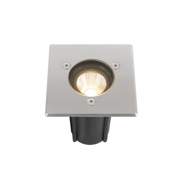 Encastré de sol DASAR® S carré 4W 3000K 24° IP67 cylindrique gris - SLV - 1007681