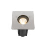Encastré de sol DASAR® S carré 4W 3000K 24° IP67 cylindrique gris - SLV - 1007681