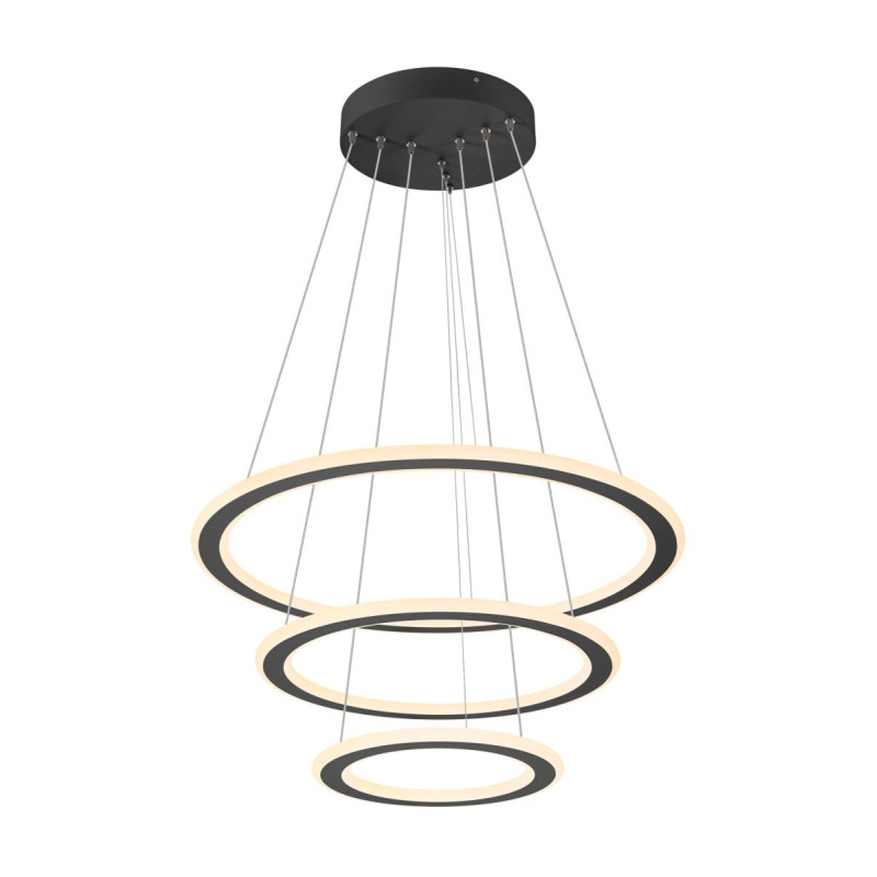 Suspension LED ONE FLAT intérieur noir LED 58W IP 20 - SLV - 1007701