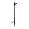 Borne HELIA SLIM Pole extérieur simple noir LED 6W 3000K IP65 bord mer - SLV - 1007868