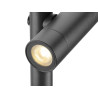 Borne HELIA SLIM Pole extérieur simple noir LED 6W 3000K IP65 bord mer - SLV - 1007868
