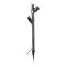 Borne HELIA SLIM Pole extérieur double noir LED 12W 3000K IP65 bord mer - SLV - 1007869
