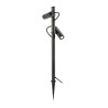 Borne HELIA SLIM Pole extérieur double noir LED 12W 3000K IP65 bord mer - SLV - 1007869