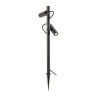 Borne HELIA SLIM Pole extérieur double noir LED 12W 3000K IP65 bord mer - SLV - 1007869