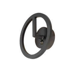 Applique murale Q-RING extérieur Sensor 3000&nbsp;K IP54 noir bord de mer - SLV - 1007916