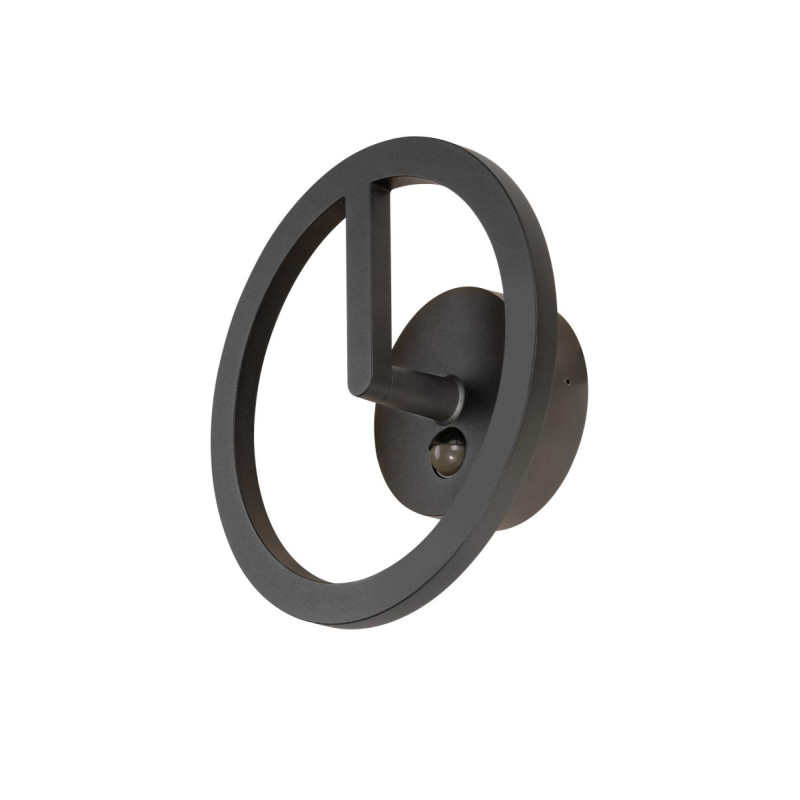 Applique murale Q-RING extérieur Sensor 3000&nbsp;K IP54 noir bord de mer - SLV - 1007916