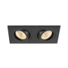 Cadre de montage pour encastré NEW TRIA® 155 double module IP 20 noir - SLV - 1008007