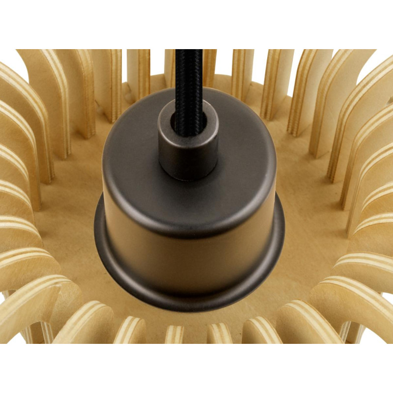 Suspension WUD intérieur E27 semi-rond câble nu 60W bois - SLV - 1008045