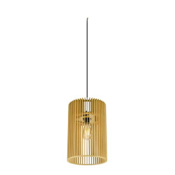 Suspension WUD intérieur E27 cylindrique câble nu 60W bois - SLV - 1008047
