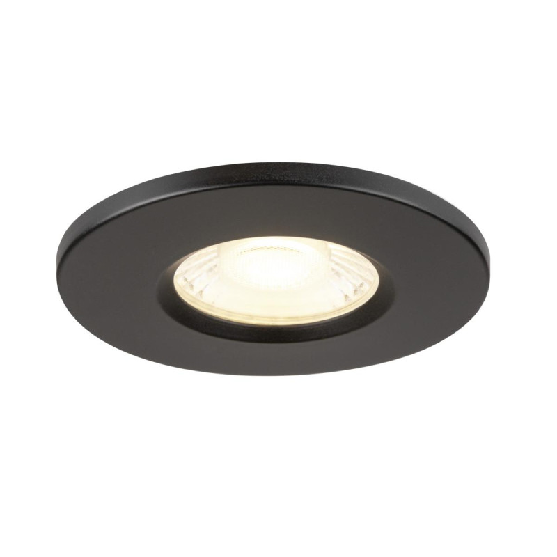 Collerette UNIVERSAL DL fixe rond noir IP65 et RE2020 associé à ref 1008065 - SLV - 1008067
