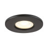 Collerette UNIVERSAL DL fixe rond noir IP65 et RE2020 associé à ref 1008065 - SLV - 1008067