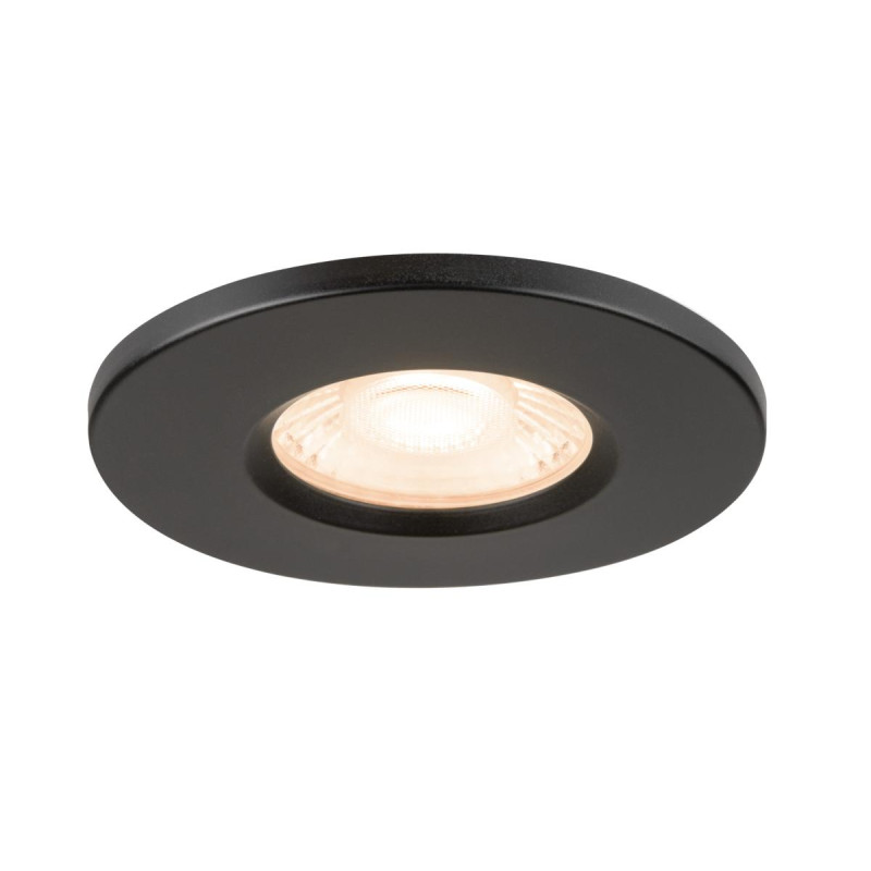 Collerette UNIVERSAL DL fixe rond noir IP65 et RE2020 associé à ref 1008065 - SLV - 1008067