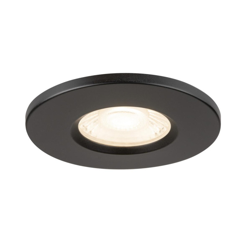 Collerette UNIVERSAL DL fixe rond noir IP65 et RE2020 associé à ref 1008065 - SLV - 1008067