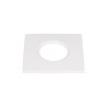 Collerette UNIVERSAL DL fixe carré blan IP65 et RE2020 associé à ref 1008065 - SLV - 1008095