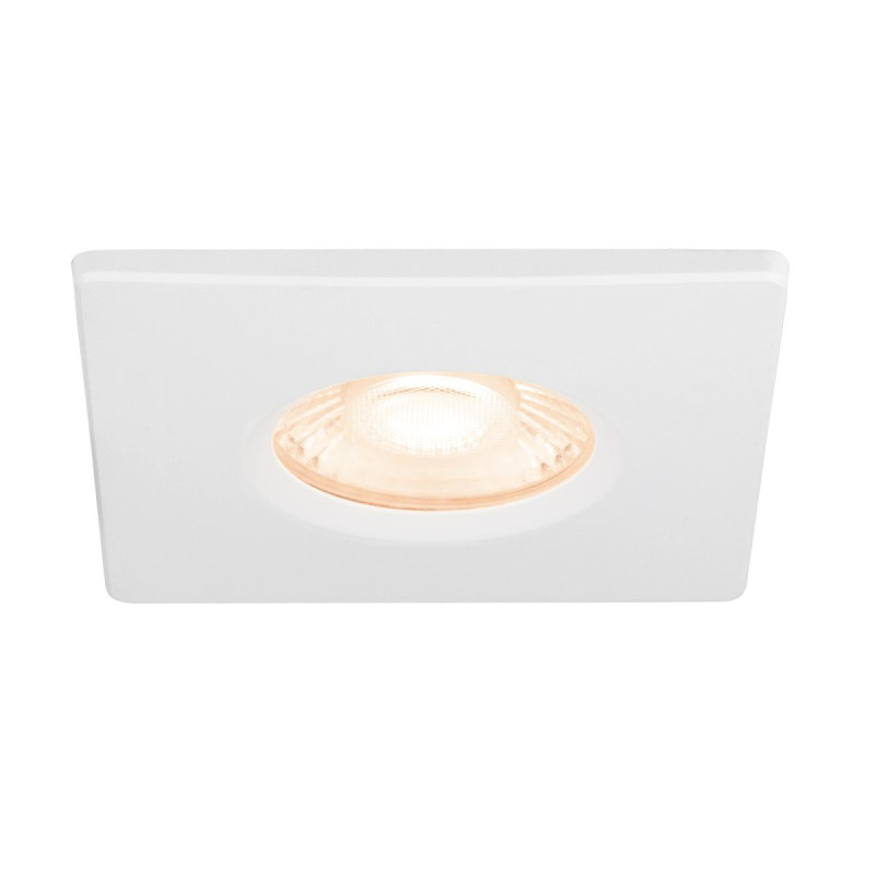 Collerette UNIVERSAL DL fixe carré blan IP65 et RE2020 associé à ref 1008065 - SLV - 1008095