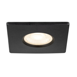 Collerette UNIVERSAL DL fixe carré noir IP65 et RE2020 associé à ref 1008065 - SLV - 1008096