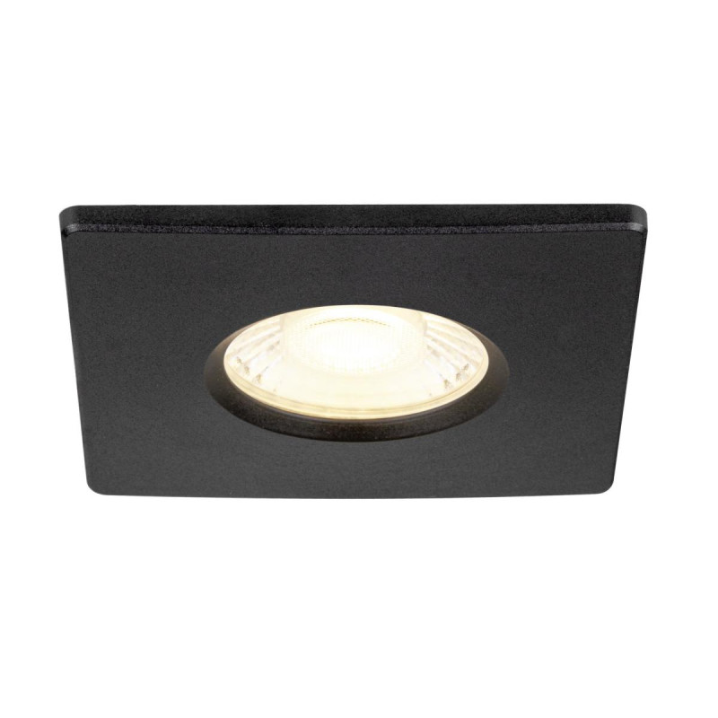 Collerette UNIVERSAL DL fixe carré noir IP65 et RE2020 associé à ref 1008065 - SLV - 1008096