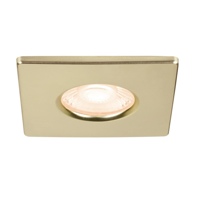 Collerette UNIVERSAL DL fixe carré or IP65 et RE2020 associé à ref 1008065 - SLV - 1008098