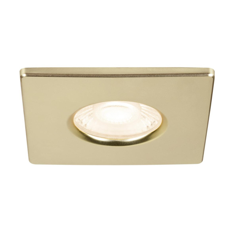 Collerette UNIVERSAL DL fixe carré or IP65 et RE2020 associé à ref 1008065 - SLV - 1008098