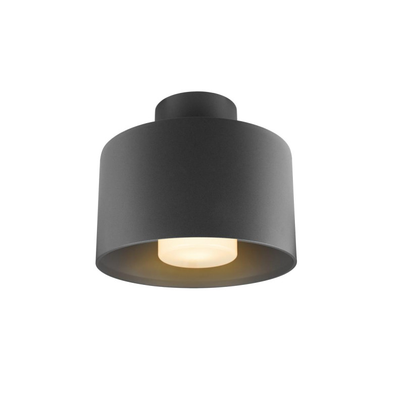Plafonnier PHOTONI CYL ext. cylindrique noir E27 13W IP65 bord de mer - SLV - 1008199