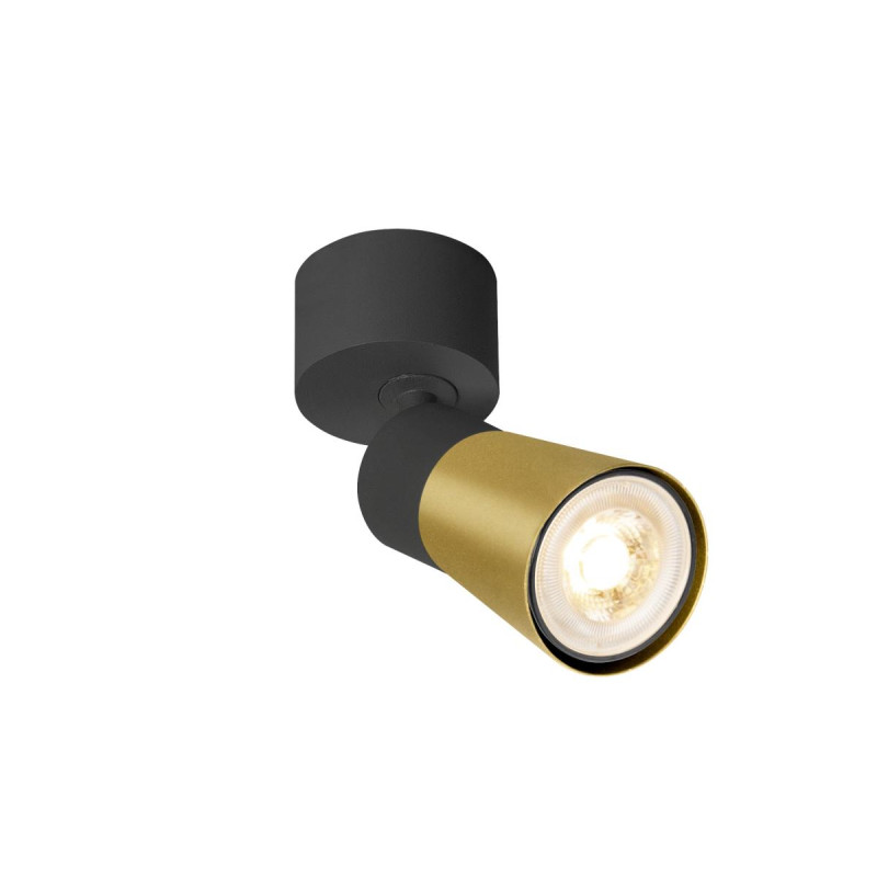 Applique et plafonnier PURI 2.0 Cone intérieur simple 6W GU10 noir/or - SLV - 1008289