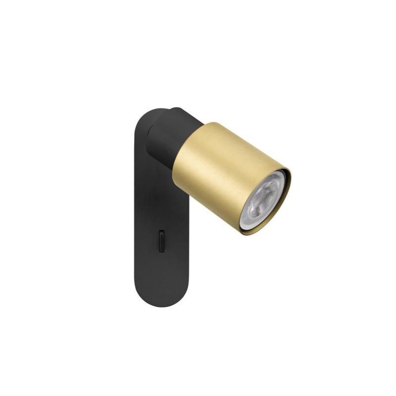 Applique et plafonnier PURI 2.0 Tube interrupteur carré 6W GU10 noir/or - SLV - 1008297