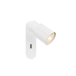 Applique et plafonnier PURI 2.0 Tube interrupteur carré 6W GU10 blanc - SLV - 1008298